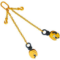 Plate Clamp 8T with 5/8"X4' Chain Sling Double Leg