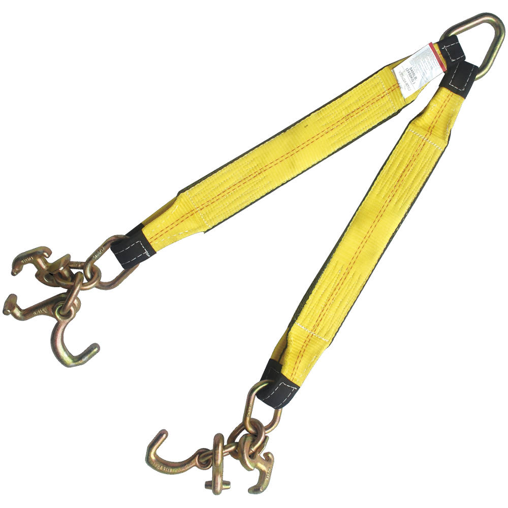 3x24 Tow Strap V Bridle with RT and Compact J Hook 5400 LBS [26053