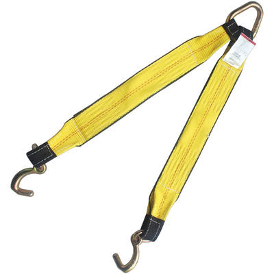 3"x30" Tow Strap V Bridle with Compact J Hook 2 Leg 5400 LBS